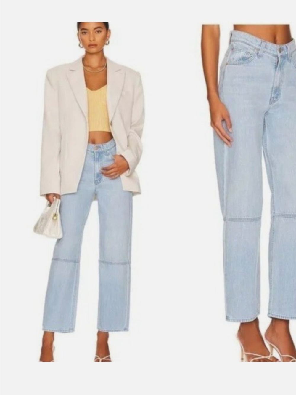 High-Rise Straight Leg Women’s Jeans — Light Blue Denim